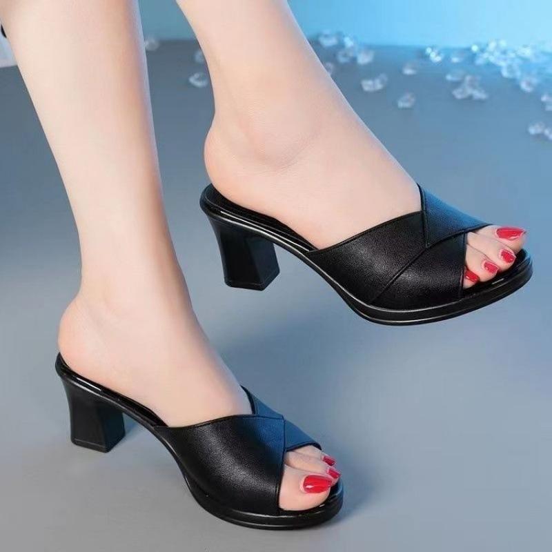 Damen Sandalen Sommermode Damen Bequeme Plateau Sandalen Damen Casual Atmungsaktive Hausschuhe Schuhe 39 schwarz von Joom DACH