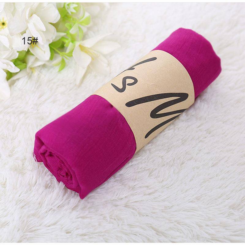 Damen-Schal, modisches Kopftuch, muslimisches Kopftuch, einfarbig von Joom DACH