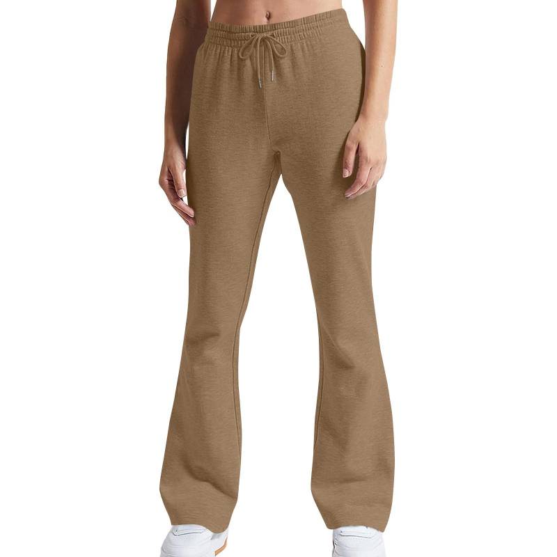 Damen Schlaghose Jogginghose Hohe Taille Baggy Sweatpants Kordelzug Sporthose M kamelfarben von Joom DACH