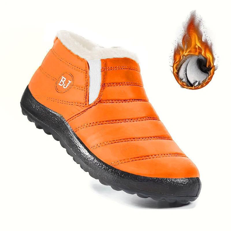 Damen Schneestiefel Plüsch Neue Warme Knöchelstiefel Für Damen Winterstiefel Wasserdicht Damenstiefel Damen Winterschuhe Damen Booties 45 orange von Joom DACH