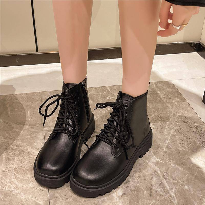Damen Schuhe Seitenreißverschluss Damen Stiefel Mode Kreuzschnürung Moderne Stiefel Damen Neu Übergröße Uni Mid-Calf Stiefel 42 schwarz von Joom DACH