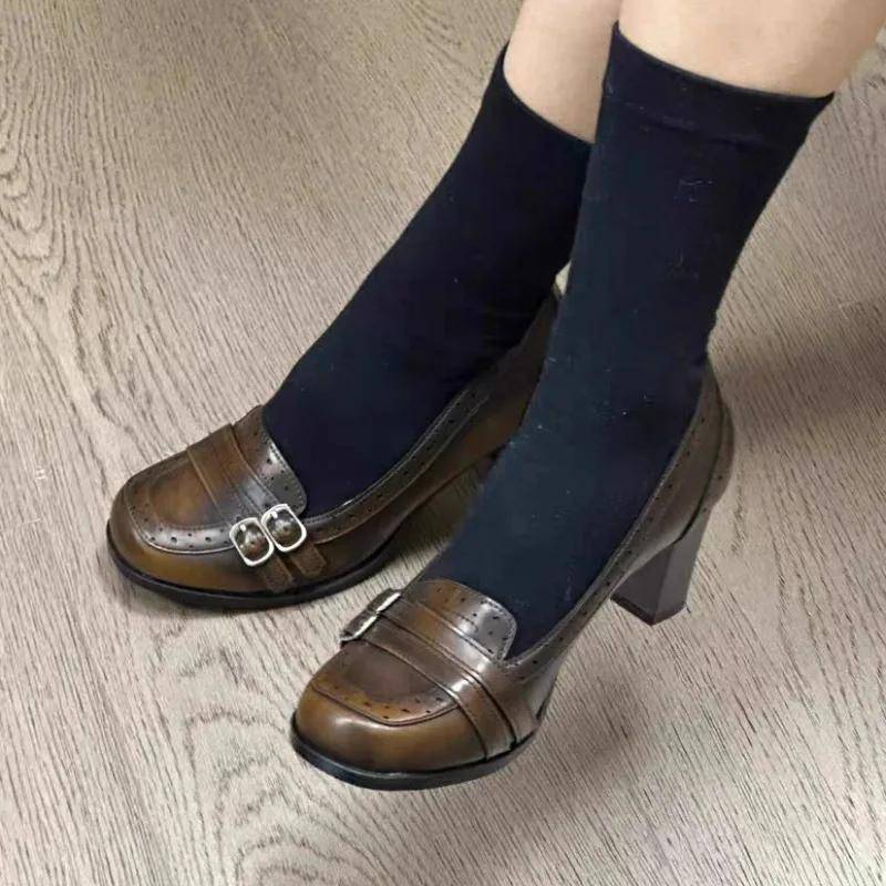 Damen Schuhe Slipper Damen High Heels Mode Gürtelschnalle Büro und Karriere Neu Retro Bestseller Solide Absätze Damen 40 von Joom DACH