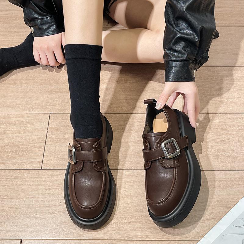 Damen Schuhe Slipper Damen High Heels Mode Schnallenriemen Büro und Karriere Neu Runde Zehen High Heels Damen 37 braun von Joom DACH