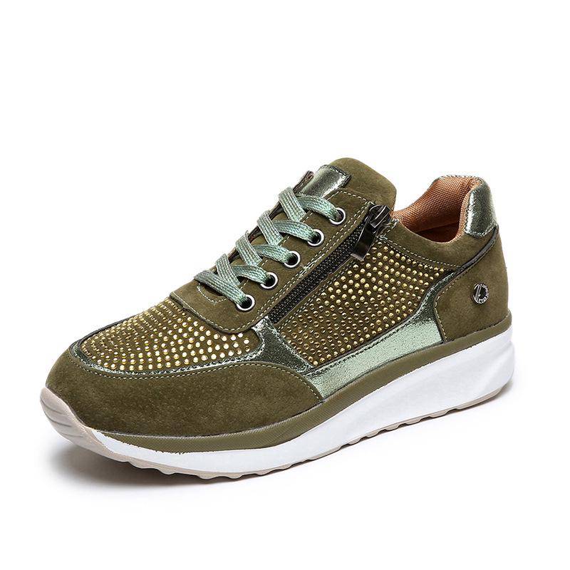 Damen Schuhe Sneaker Reißverschluss Plateau Trainer Damen Schuhe Casual Schnürschuhe Tennis Atmungsaktive Vulkanisierte Schuhe Damen Sneaker 43 von Joom DACH