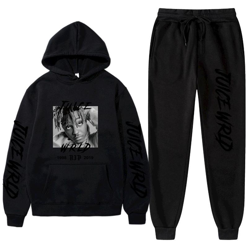 Damen-Set mit langen Ärmeln, Set mit langen Ärmeln, Trainingsanzug MeRapper Juice Wrld, Kapuzen-Sweatshirt, Hose, Kapuzenpullover, Sportbekleidungsanzug M von Joom DACH