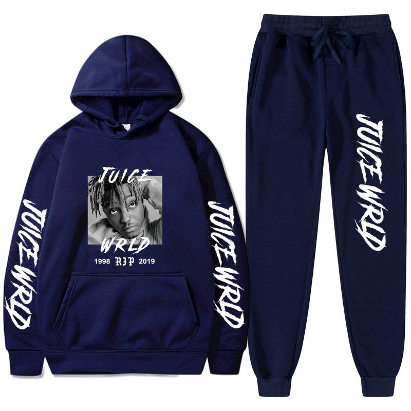 Damen-Set mit langen Ärmeln, Set mit langen Ärmeln, Trainingsanzug MeRapper Juice Wrld, Kapuzen-Sweatshirt, Hose, Kapuzenpullover, Sportbekleidungsanzug M von Joom DACH