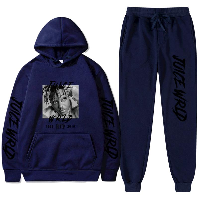 Damen-Set mit langen Ärmeln, Set mit langen Ärmeln, Trainingsanzug MeRapper Juice Wrld, Kapuzen-Sweatshirt, Hose, Kapuzenpullover, Sportbekleidungsanzug XL von Joom DACH