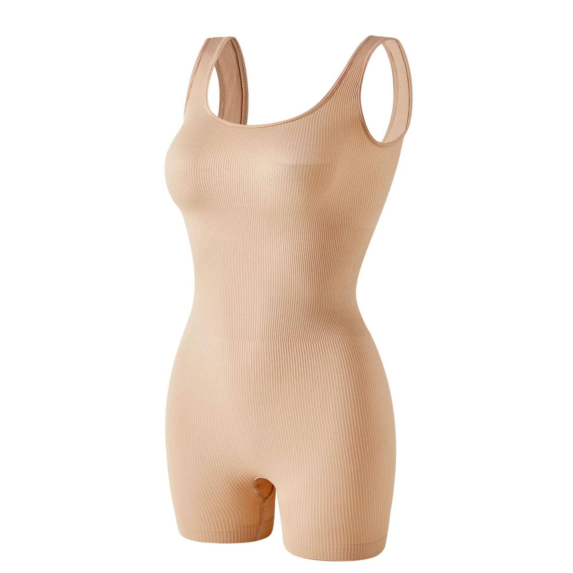 Damen-Shapewear-Bodys, nahtlos, feste Kontrolle, Ganzkörperformer, Kompressionsweste, Oberschenkel, schlankere Unterwäsche, Bauchgürtel, Hemden, schlankmachende Tanktops XL beige von Joom DACH