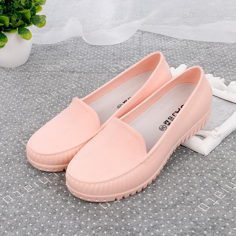 Damen Slipper Lässige Ballerinas Slip-On Krankenschuhe Damen Medizinische Schuhe Rutschfest Weich Atmungsaktiv Weiße Arbeitsschuhe 38 rosa von Joom DACH