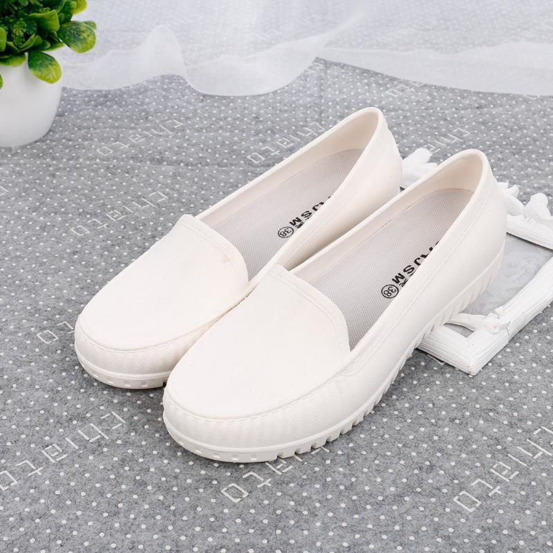 Damen Slipper Lässige Ballerinas Slip-On Krankenschuhe Damen Medizinische Schuhe Rutschfest Weich Atmungsaktiv Weiße Arbeitsschuhe 39 weiß von Joom DACH