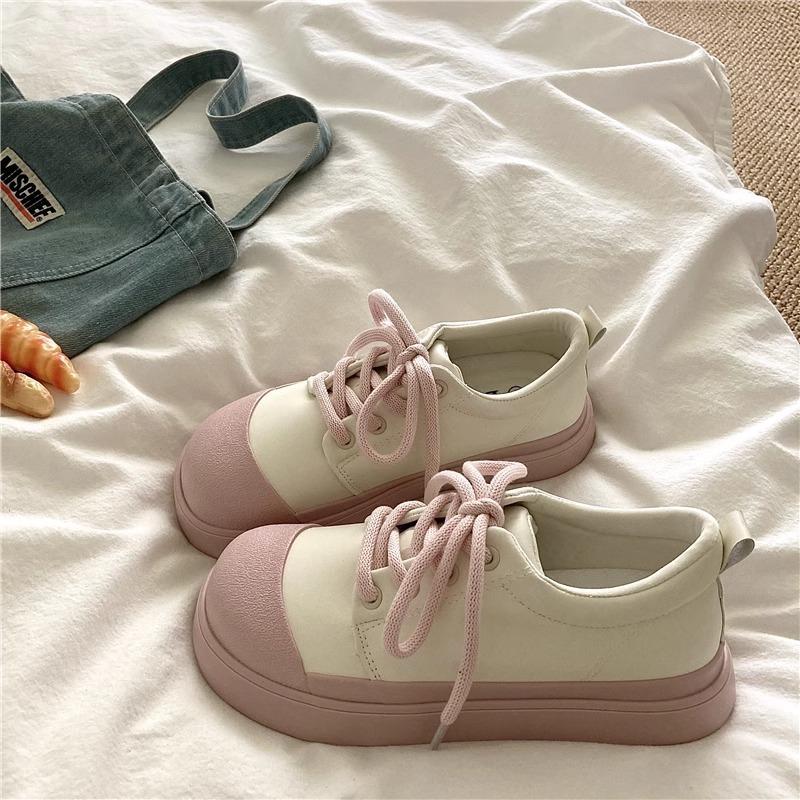 Damen-Sneaker, passend zu den neuen lässigen weißen Plateauschuhen für Damen 38 rosa von Joom DACH