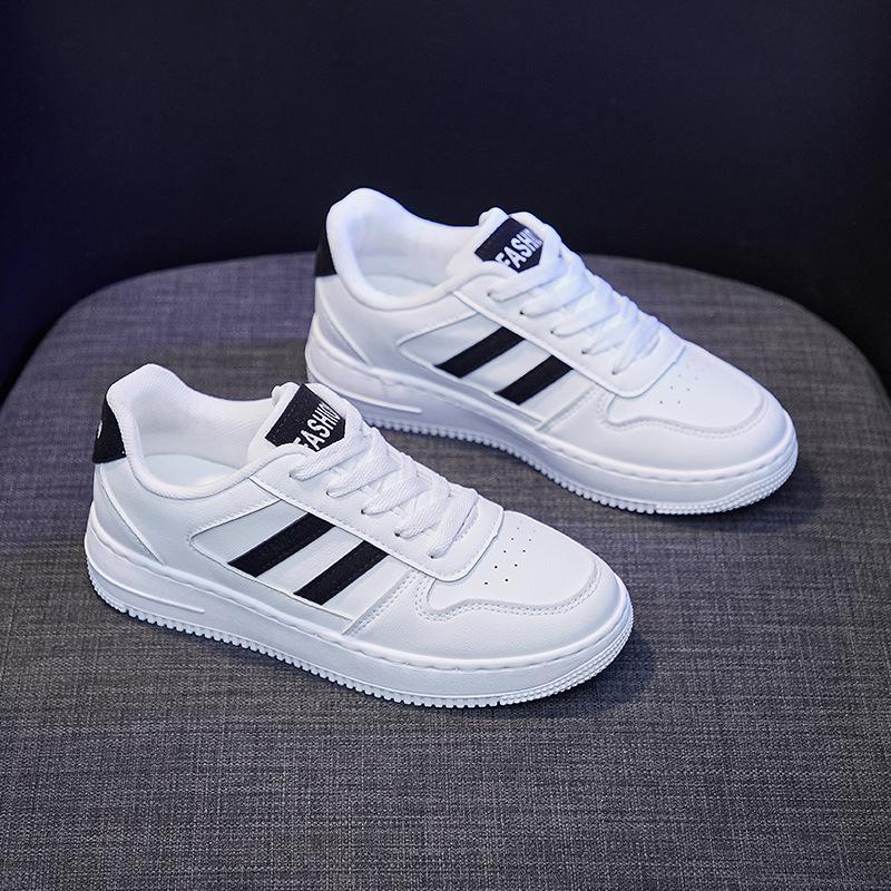 Damen Sneaker Laufschuhe PU-Leder Weiß Mode-Sneaker Damen Outdoor-Sportschuhe Atmungsaktive Skateboard-Schuhe 40 von Joom DACH