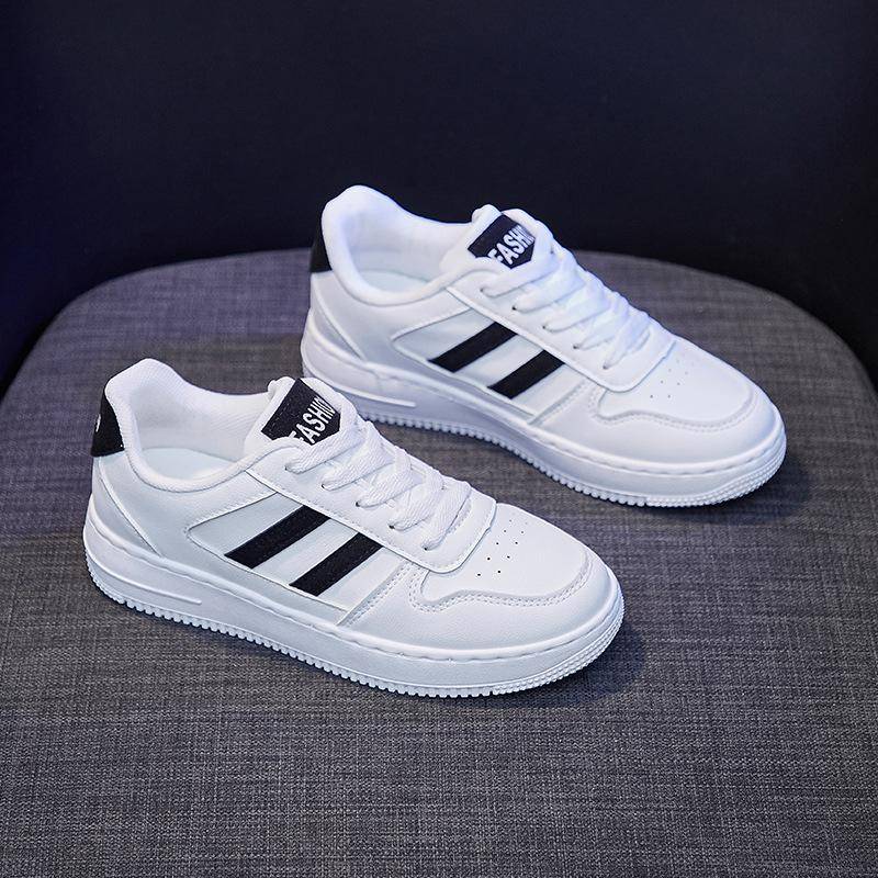 Damen Sneaker Laufschuhe PU-Leder Weiß Mode-Sneaker Damen Outdoor-Sportschuhe Atmungsaktive Skateboard-Schuhe 40 von Joom DACH