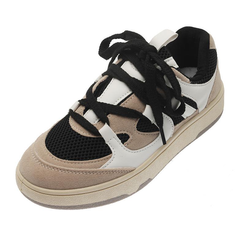 Damen-Sneaker mit farblich passenden Herbst-Sneakers, niedrige Oberseite, dicke Unterseite, erhöhte lässige Einzelschuhe, Plateau-Sneakers 40 schwarz von Joom DACH