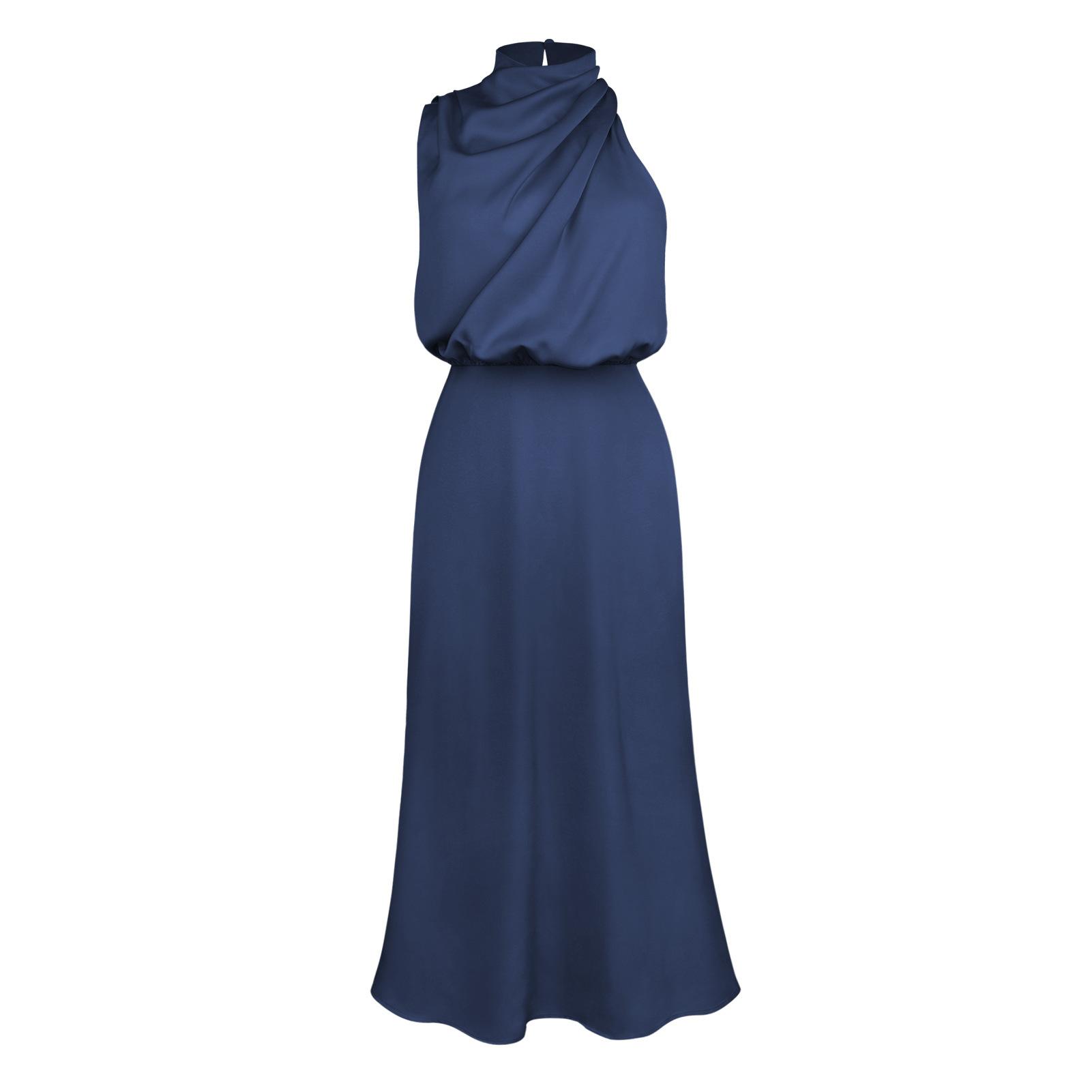 Damen-Sommer-Abendkleid, ärmellos, elegant, Neckholder, A-Linie, hohe Taille, lange Kleider, einfarbig XL dunkelblau Damen-Sommer-Abendkleid, ärmellos, elegant, Neckholder, A-Linie, hohe Taille, lange Kleider, einfarbig XL dunkelblau von Joom DACH