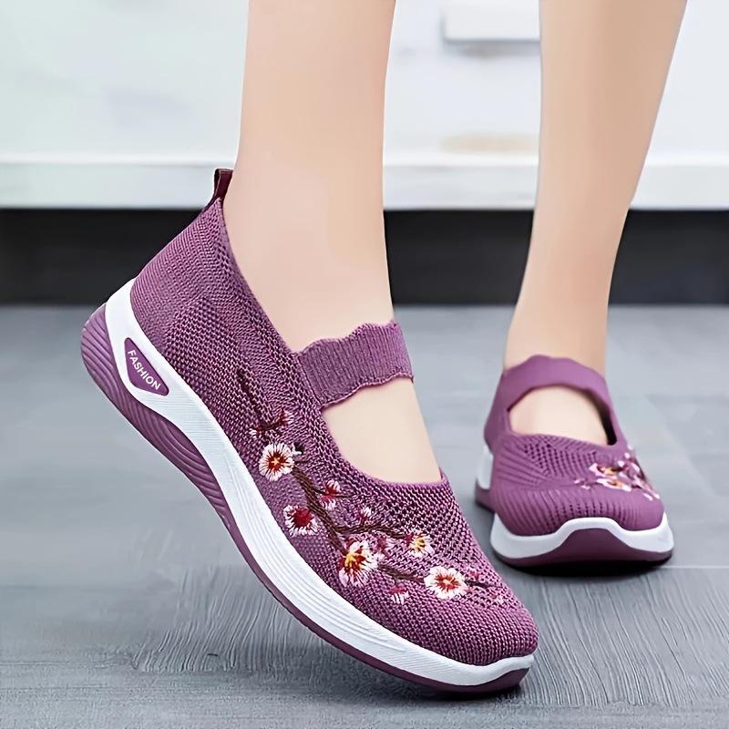 Damen Sommer Atmungsaktive Mesh Flache Schuhe Damenschuhe Casual Sportschuhe 38 violett von Joom DACH