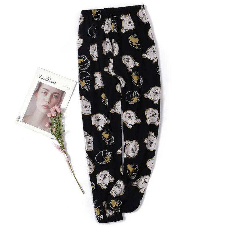 Damen Sommer Baumwolle Seide Anti-Mücken Lose Strand Pumphose Pyjama Hose Plus Size (120-160lbs) von Joom DACH