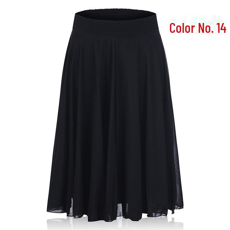 Damen Sommer-Faltenrock aus Eisseide mit Blumenmuster – mittellang mit elastischer Taille One Size von Joom DACH