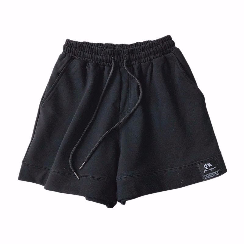 Damen Sommer Lockerer Koreanischer Stil Sportshorts zum Laufen Lässig A-Linie Weitbein Hohe Taille Student L von Joom DACH