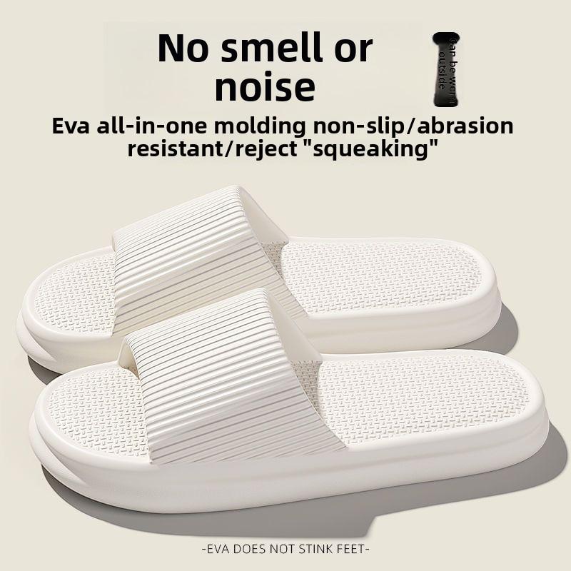 Damen Sommer Prägnante EVA Hausschuhe Herren Soft Home Slides Paare Badezimmer Rutschfeste Sandalen Erwachsene Bequeme Outdoor Strandschuhe 38-39 weiß von Joom DACH