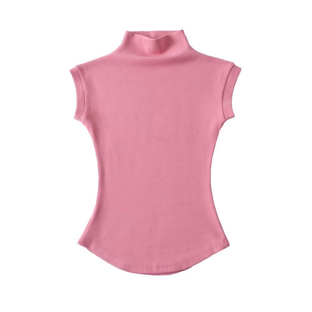 Damen Sommer T-Shirt Kurzarm Rundhalsausschnitt V-Ausschnitt Loose Fit Oberteile ... M rosa von Joom DACH