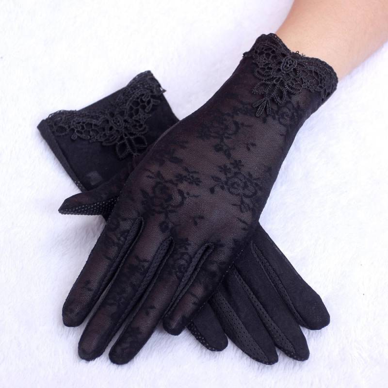 Damen Sommer UV-beständige Fahrhandschuhe Handschuhe Spitzenhandschuhe schwarz Damen Sommer UV-beständige Fahrhandschuhe Handschuhe Spitzenhandschuhe schwarz von Joom DACH