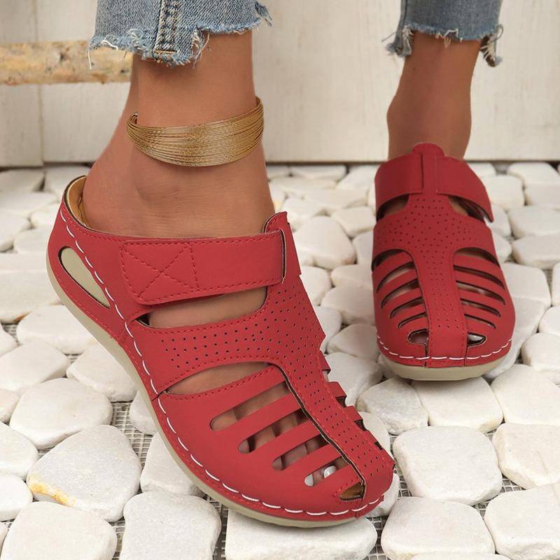 Damen Sommer neu schlichte einfarbige weiche Sohle Hausschuhe täglich Zuhause Büro Shopping Slipper Damen Sandalen Übergröße 43 von Joom DACH
