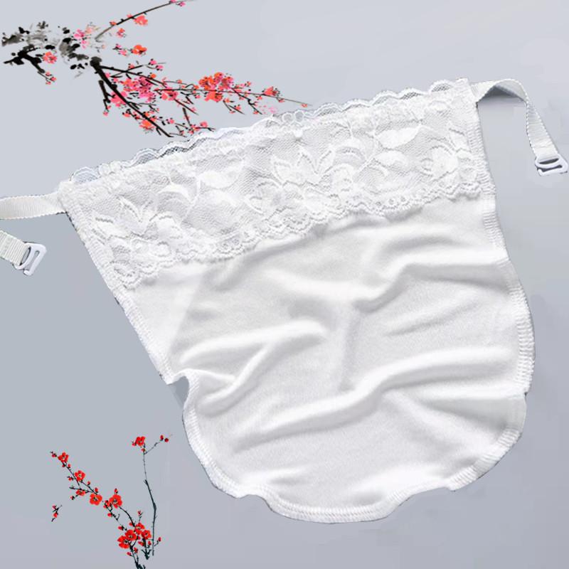 Damen Spitzen-Clip-on-Mock-Camisole-BH-Einsatz Anti-Peep Unsichtbares Dekolleté-Cover-Up-Overlay-Bescheidenheits-Panel-Weste-Tanks für Damen weiß von Joom DACH