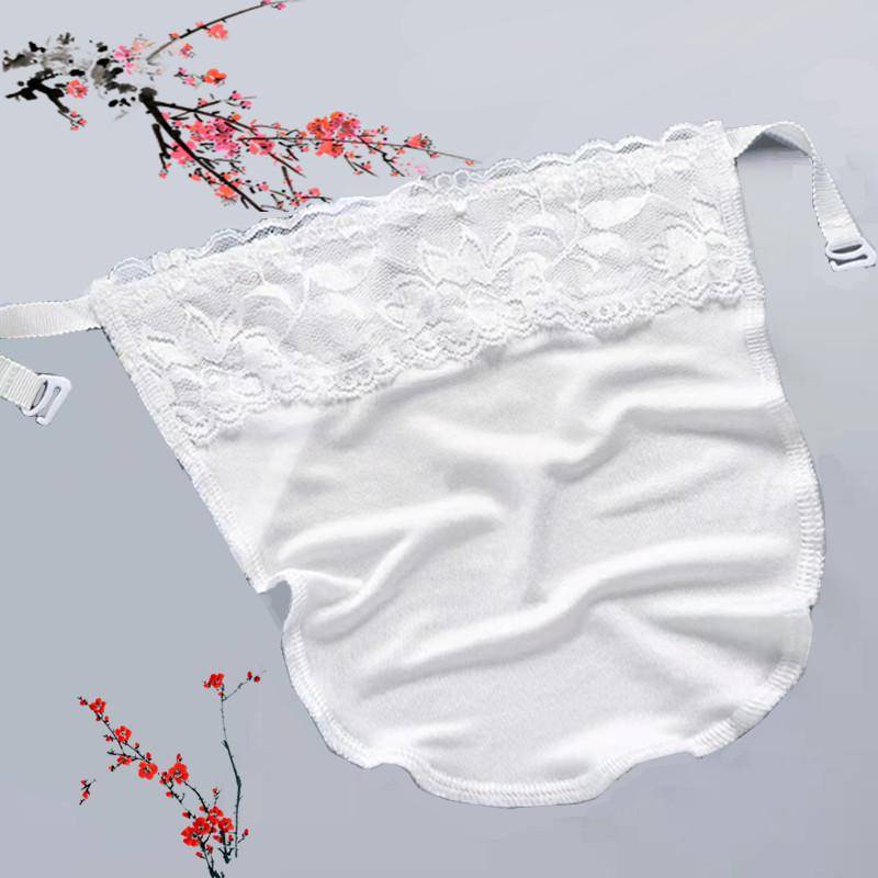 Damen Spitzen-Clip-on-Mock-Camisole-BH-Einsatz Anti-Peep Unsichtbares Dekolleté-Cover-Up-Overlay-Bescheidenheits-Panel-Weste-Tanks für Damen weiß von Joom DACH