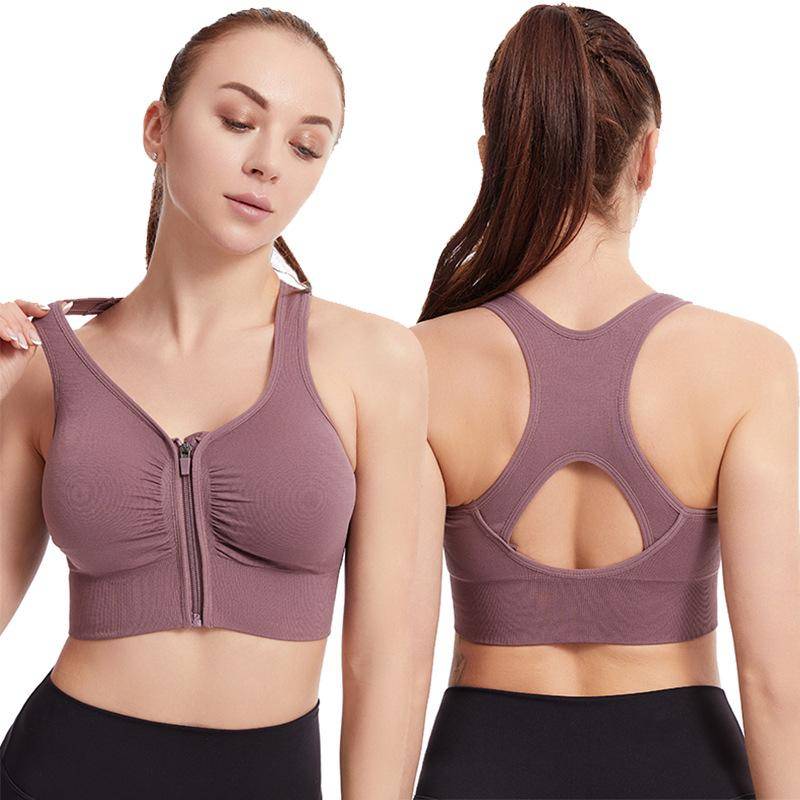 Damen Sport-BH mit Bounce Control und Reißverschluss vorne, Sport-BHs mit Reißverschluss für Damen, Stütz-BHs, kabellose High Impact Workout-Yoga-Oberteile 2XL violett Damen Sport-BH mit Bounce Control und Reißverschluss vorne, Sport-BHs mit Reißverschluss für Damen, Stütz-BHs, kabellose High Impact Workout-Yoga-Oberteile 2XL violett von Joom DACH
