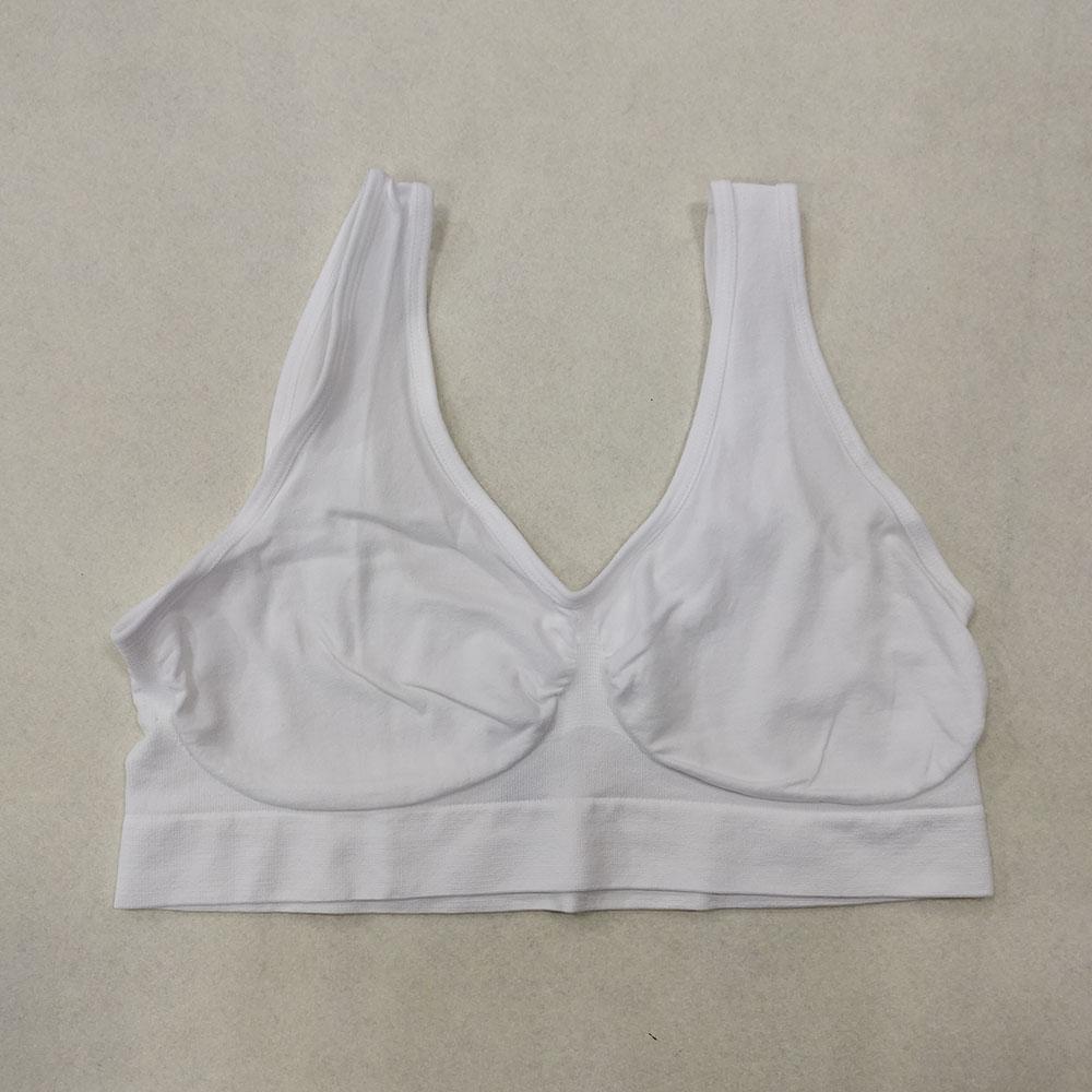 Damen-Sport-BH ohne Polster, Schlaf-Büstenhalter, Unterwäsche, Schlaf, Yoga, Sport-BH, Weste, Übergröße, Oberteil ohne Schwammeinlage, Bralette 3XL weiß von Joom DACH