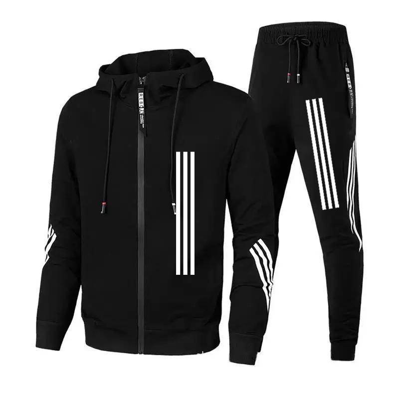 Damen-Sportanzug mit Reißverschluss, sportlicher Trainingsanzug, Kapuzenpullover mit Reißverschluss, Sportanzüge, Kapuzenjacke und Jogginghose, 2-teiliges Set 2XL von Joom DACH