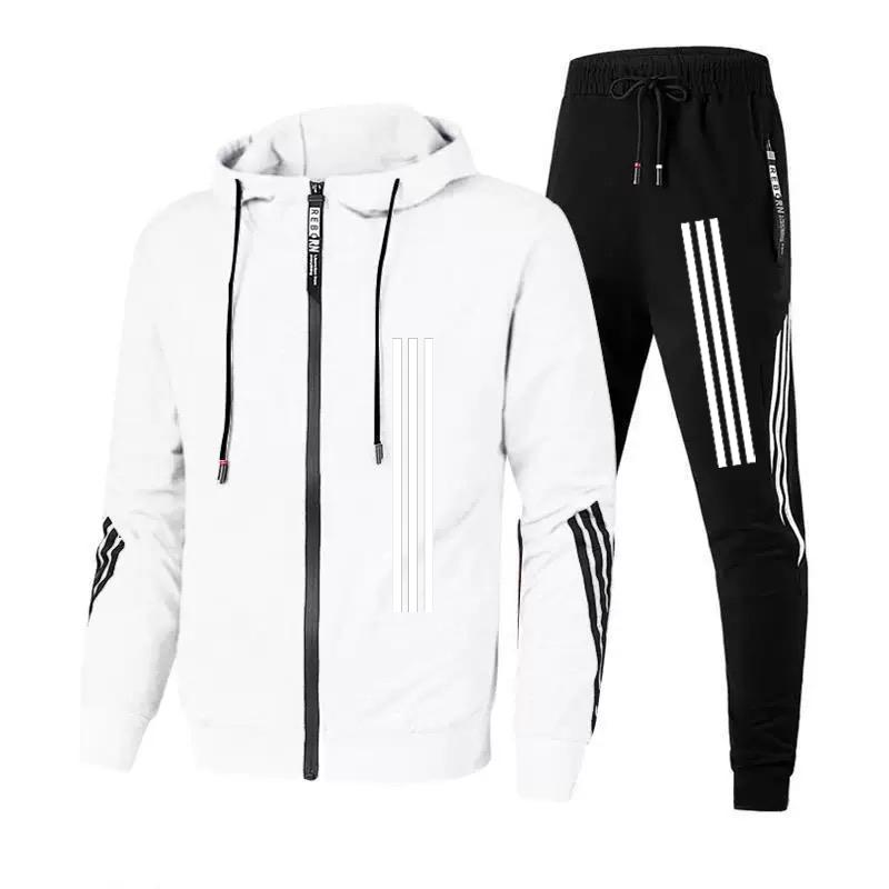 Damen-Sportanzug mit Reißverschluss, sportlicher Trainingsanzug, Kapuzenpullover mit Reißverschluss, Sportanzüge, Kapuzenjacke und Jogginghose, 2-teiliges Set 3XL von Joom DACH