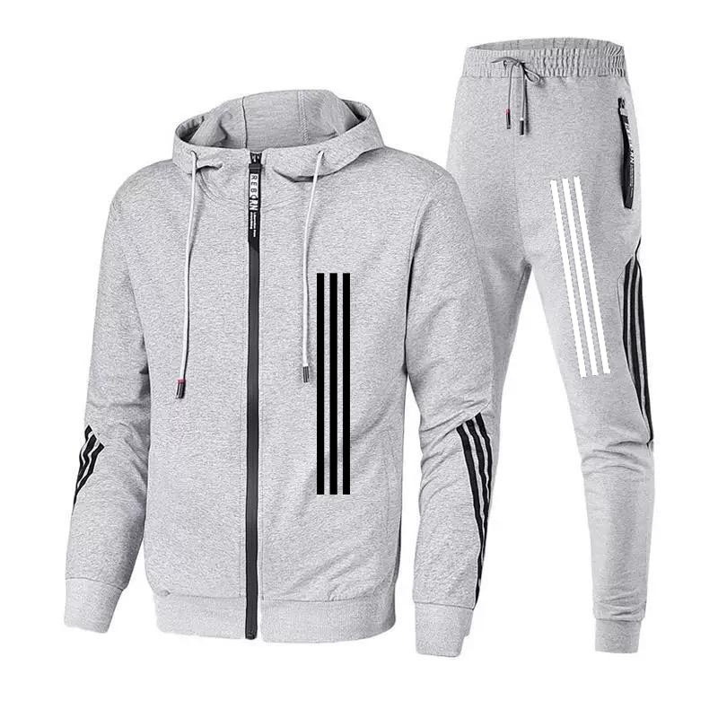 Damen-Sportanzug mit Reißverschluss, sportlicher Trainingsanzug, Kapuzenpullover mit Reißverschluss, Sportanzüge, Kapuzenjacke und Jogginghose, 2-teiliges Set L von Joom DACH