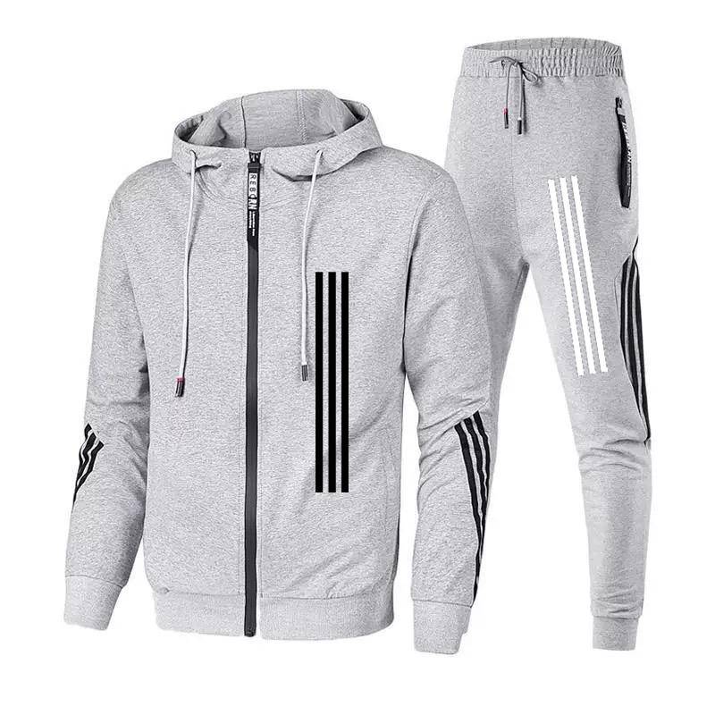 Damen-Sportanzug mit Reißverschluss, sportlicher Trainingsanzug, Kapuzenpullover mit Reißverschluss, Sportanzüge, Kapuzenjacke und Jogginghose, 2-teiliges Set L von Joom DACH