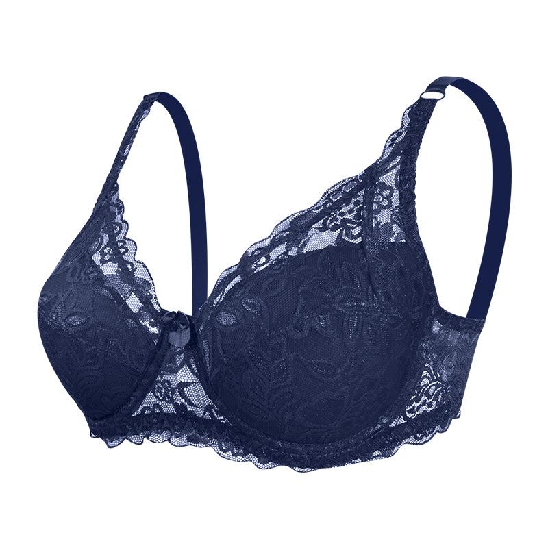 Damen-Stickerei-BH, Anti-Sag, geraffter BH, atmungsaktiver, verstellbarer BH, Push-up-BHs 42/95 von Joom DACH