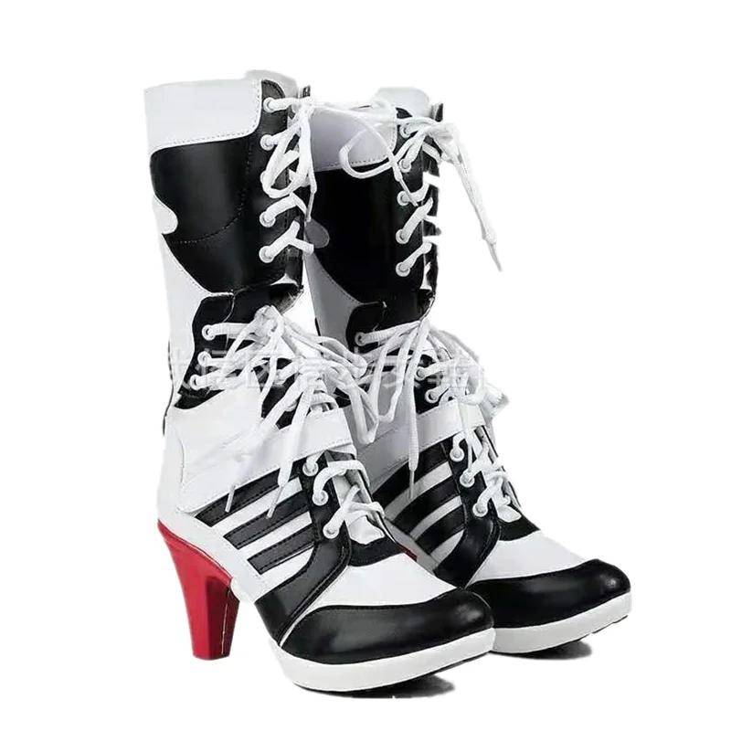 Damen Stiefeletten Kostüm Requisiten Erwachsene Cosplay Stiefel Zubehör Schuhe Stiefel für Mädchen Frauen Halloween Herren Schuhe Weiße Stiefelette 36 von Joom DACH