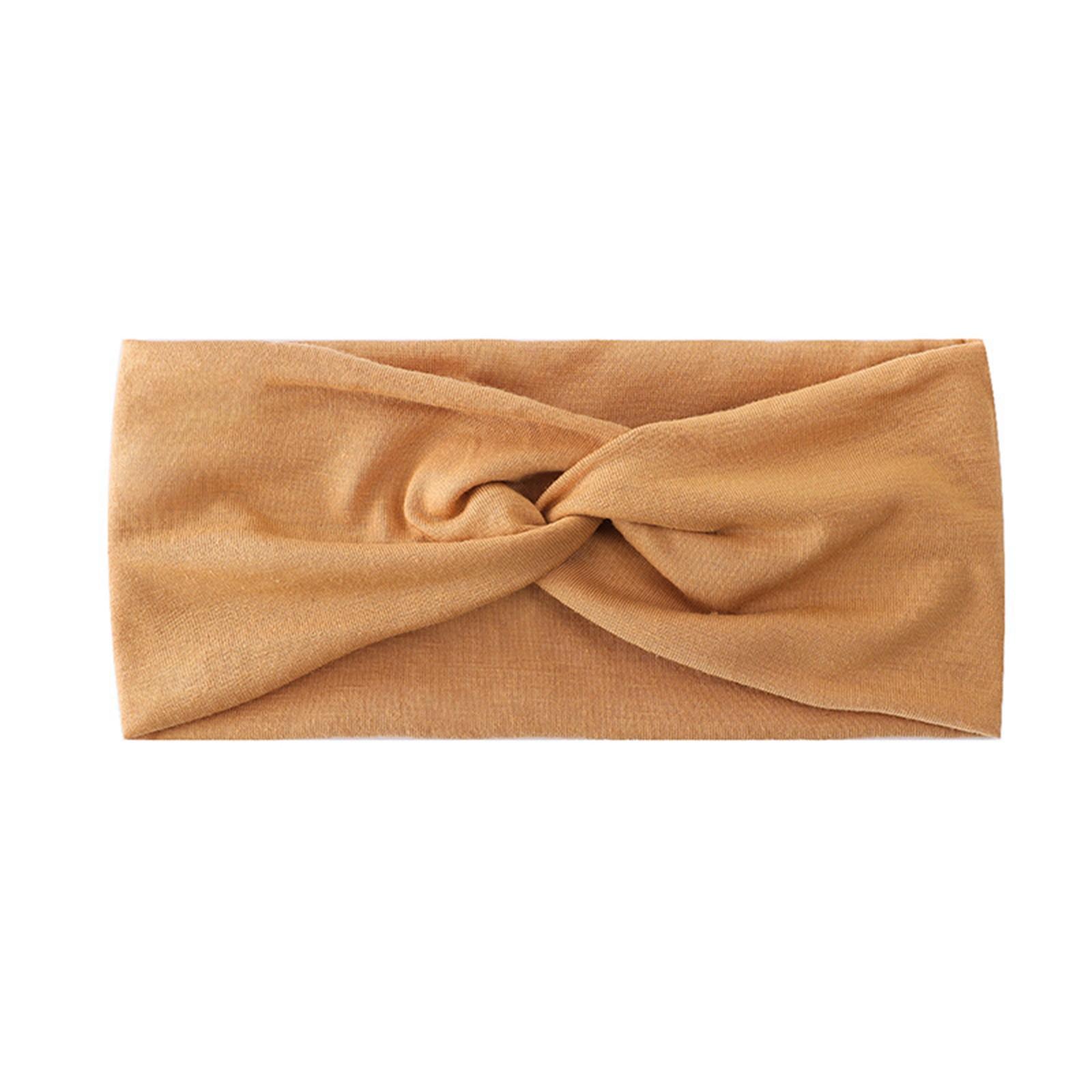 Damen Stirnband Breites Stirnband Jugend Mädchen Accessoires Einfarbig Breiter Rand Stirnband One Size kamelfarben von Joom DACH