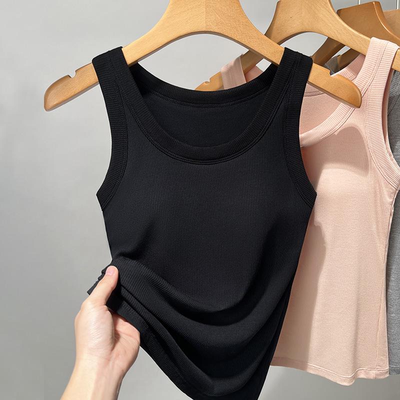 Damen-Strapsweste mit Brustpolster, neuer Stil, ohne BH, integrierte dünne Außenhülle und Brustinnenoberteil 2XL schwarz von Joom DACH