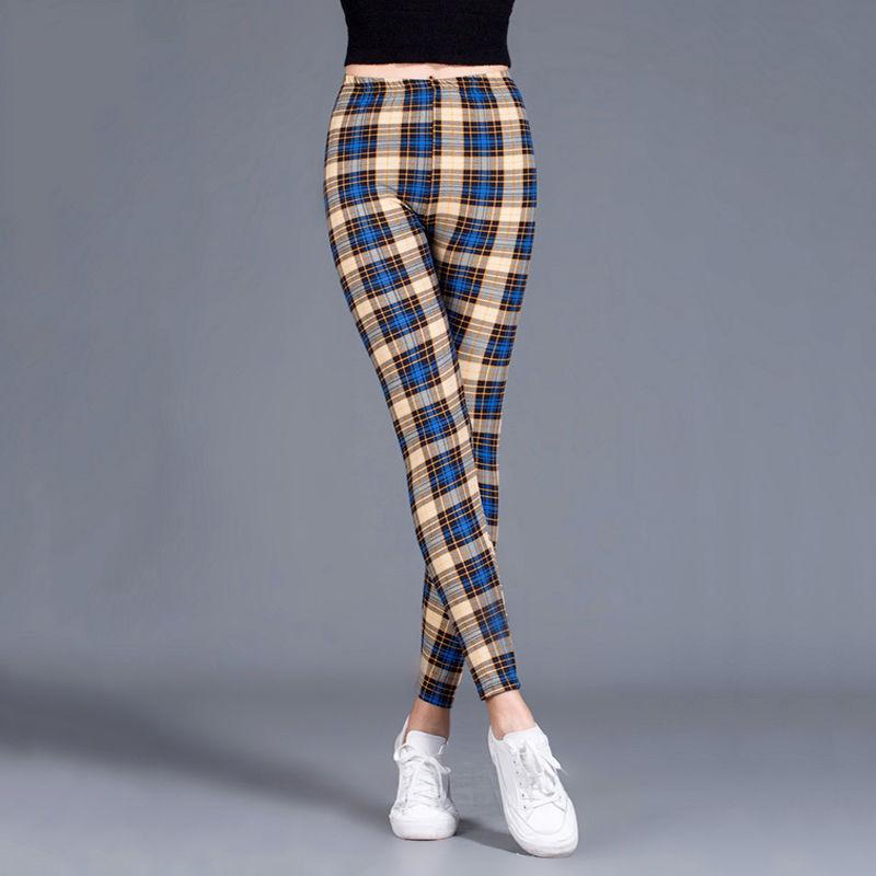 Damen-Streifen-Bleistifthose, schmale Knöchel-Leggings, Einheitsgröße One Size braun schwarz von Joom DACH