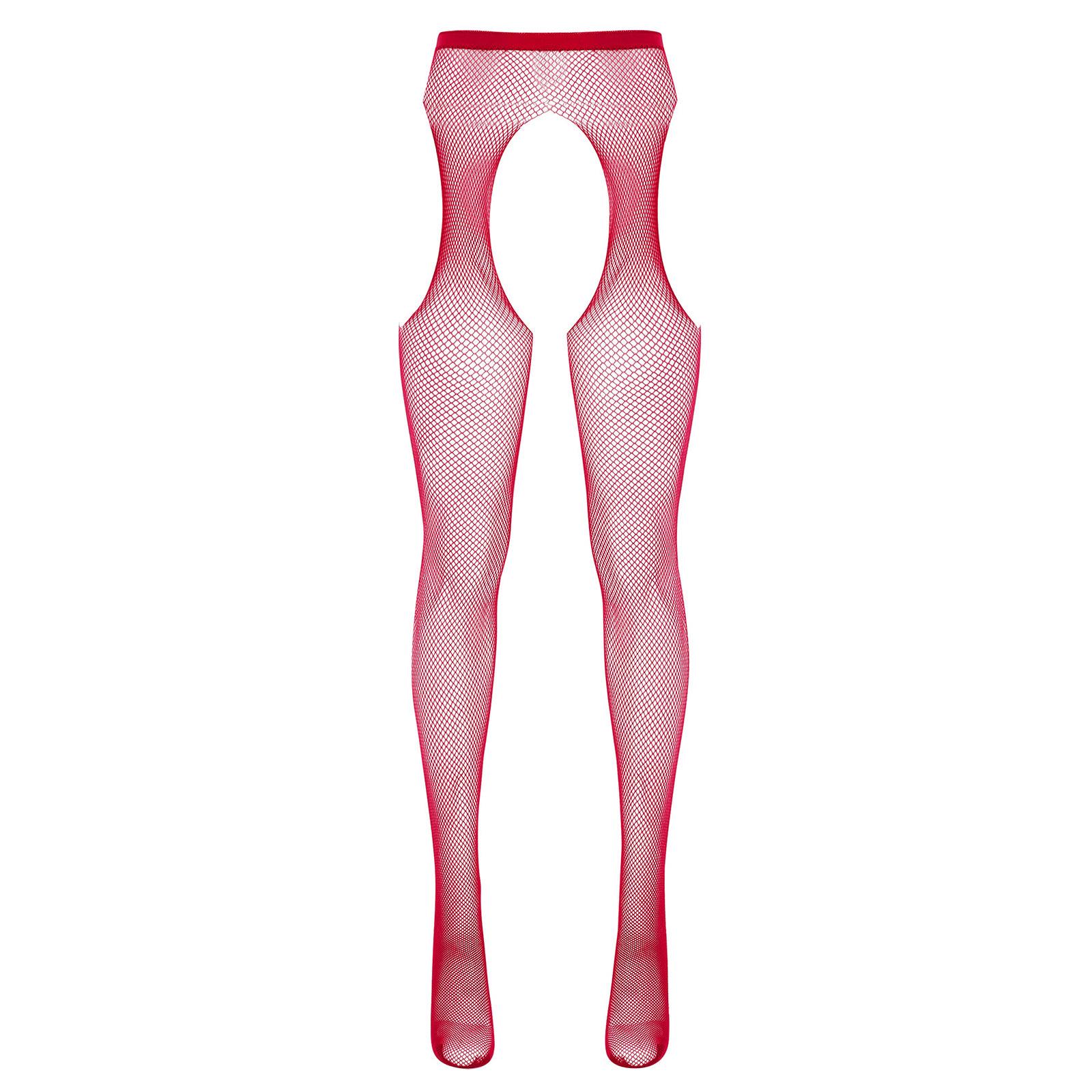 Damen Strumpfhose mit mittelhohem Bund, elastischer Ausschnitt und offenem Schritt One Size von Joom DACH