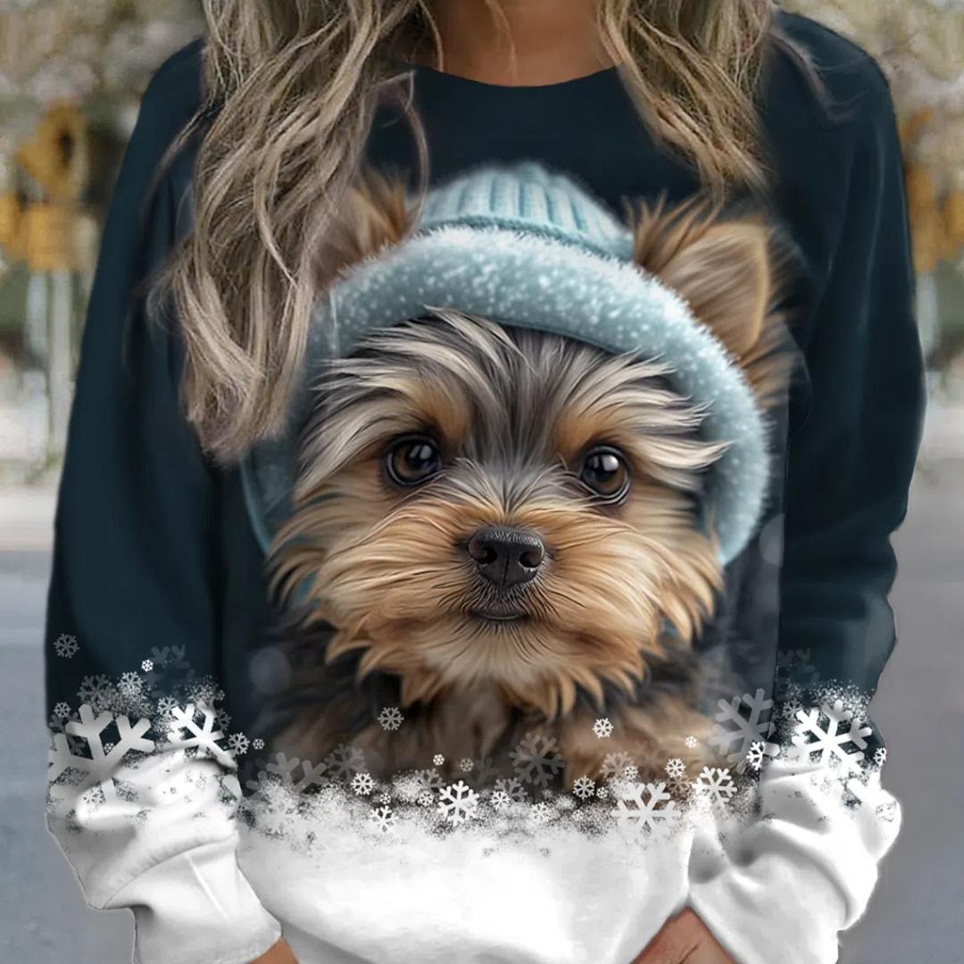 Damen Sweatshirt Pullover Hund Casual Sports Schwarz Rot Blau Aktive Sportbekleidung 3D-Druck Mikroelastisches Rundhals-Langarm-Oberteil 3XL Damen Sweatshirt Pullover Hund Casual Sports Schwarz Rot Blau Aktive Sportbekleidung 3D-Druck Mikroelastisches Rundhals-Langarm-Oberteil 3XL von Joom DACH