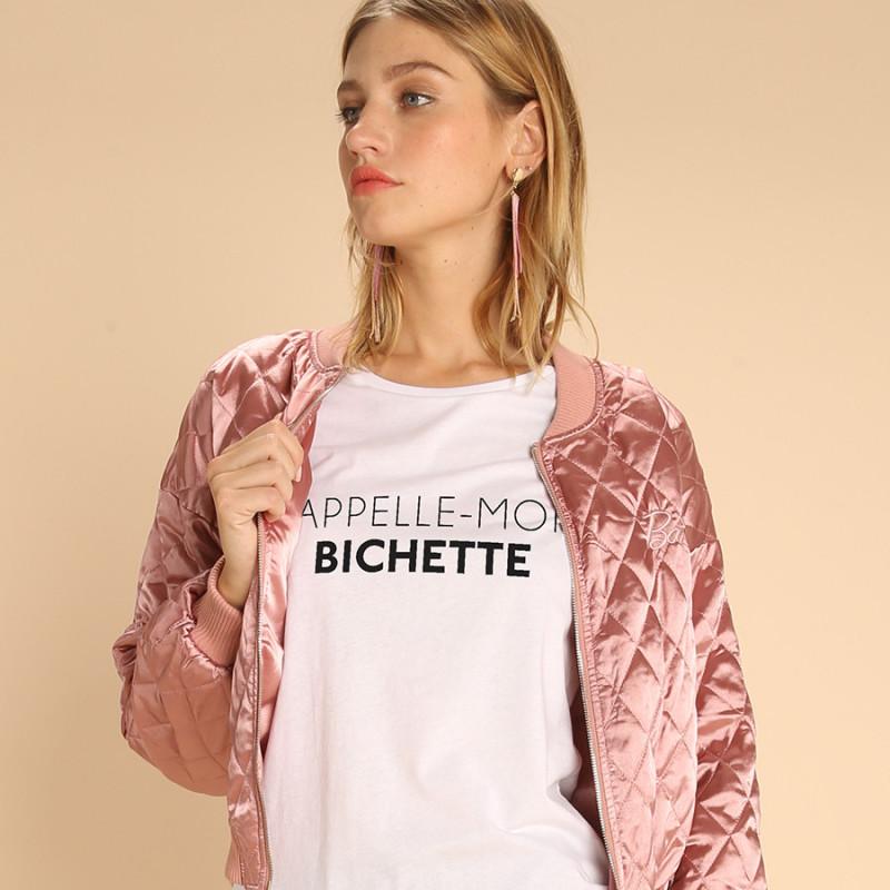 Damen-T-Shirt - CALL ME BICHETTE XXL weiß von Joom DACH