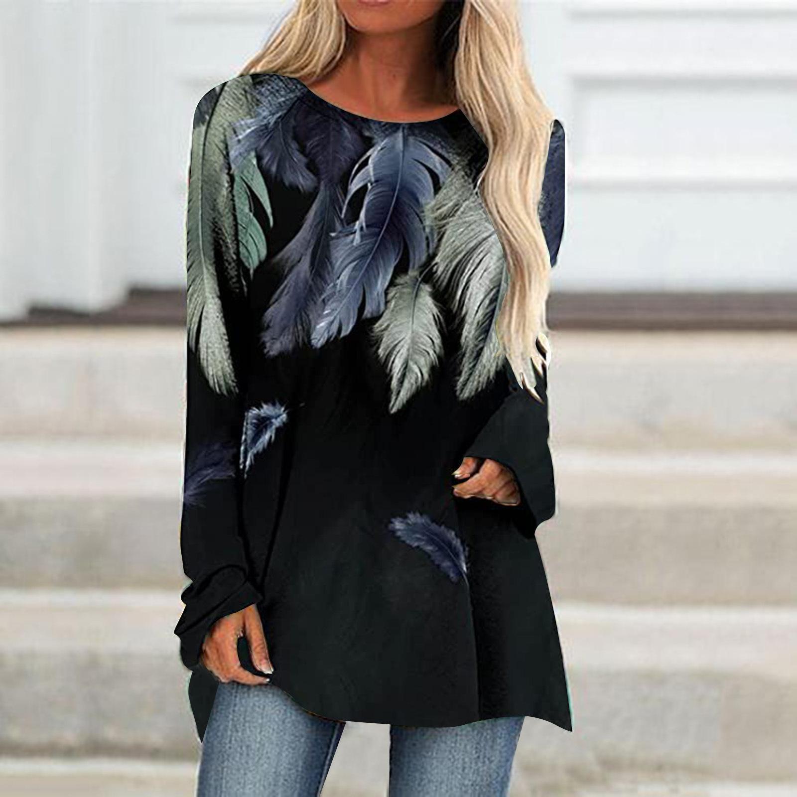 Damen T-Shirt Street Langarm Kleidung Modisches Oberteil Lockere Freizeitkleidung Herbst Und Winter Bedrucktes Oberteil Rundhals T-Shirt M Damen T-Shirt Street Langarm Kleidung Modisches Oberteil Lockere Freizeitkleidung Herbst Und Winter Bedrucktes Oberteil Rundhals T-Shirt M von Joom DACH