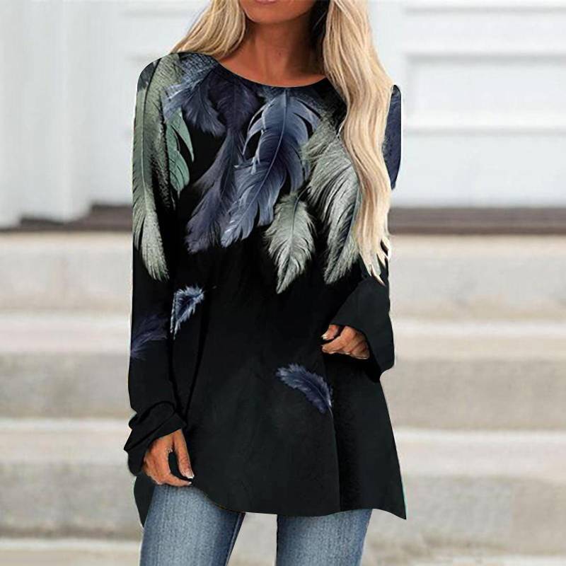 Damen T-Shirt Street Langarm Kleidung Modisches Oberteil Lockere Freizeitkleidung Herbst Und Winter Bedrucktes Oberteil Rundhals T-Shirt M Damen T-Shirt Street Langarm Kleidung Modisches Oberteil Lockere Freizeitkleidung Herbst Und Winter Bedrucktes Oberteil Rundhals T-Shirt M von Joom DACH
