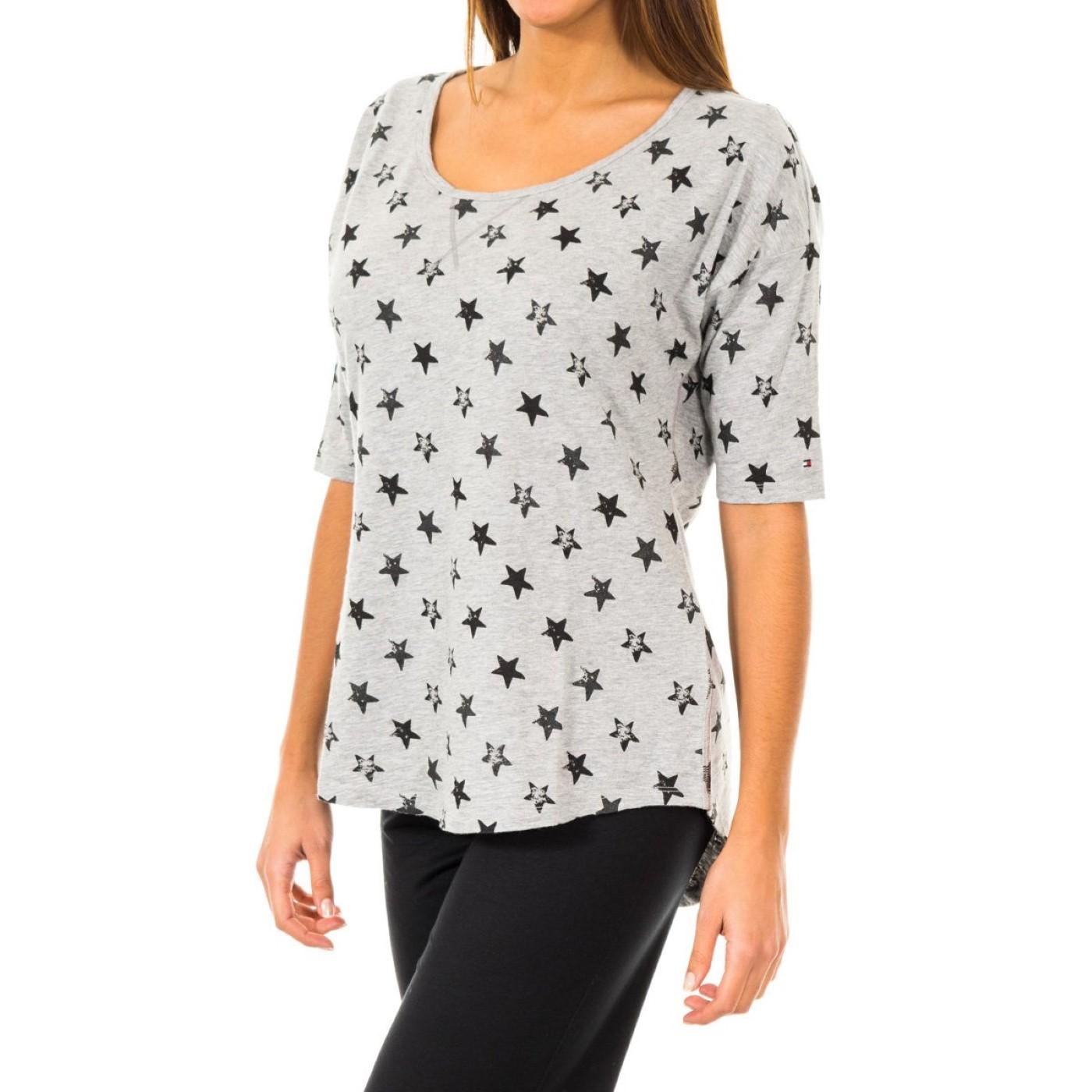 Damen-T-Shirt mit 3/4-Ärmeln und U-Boot-Ausschnitt 1487903579 XS graue von Joom DACH