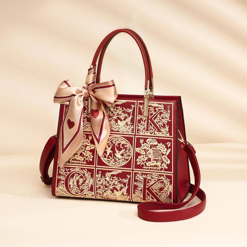 Damen Tasche Umhängetasche Leder Frühling Sommer Hochwertige Braut Brauttasche Tragbare Mutter Tasche von Joom DACH