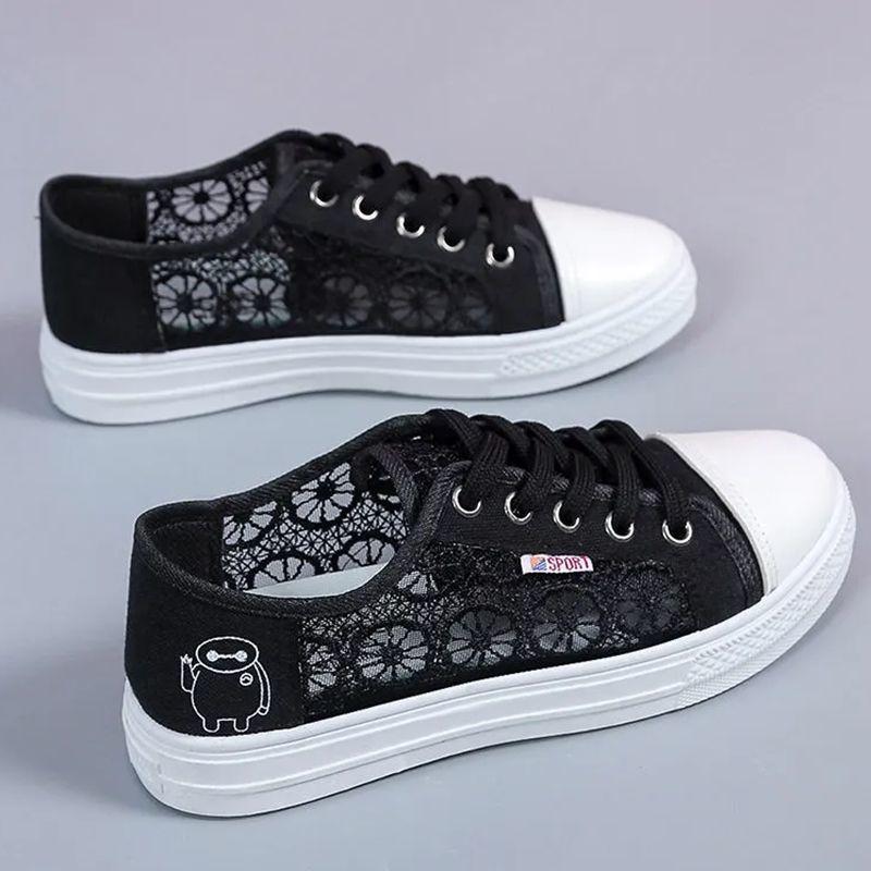 Damen Tennisschuhe Vielseitige Hohle Skateschuhe Studenten Damen Mesh Schuhe Sport Freizeitschuhe 40 schwarz von Joom DACH