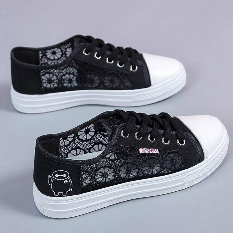 Damen Tennisschuhe Vielseitige Hohle Skateschuhe Studenten Damen Mesh Schuhe Sport Freizeitschuhe 40 schwarz von Joom DACH