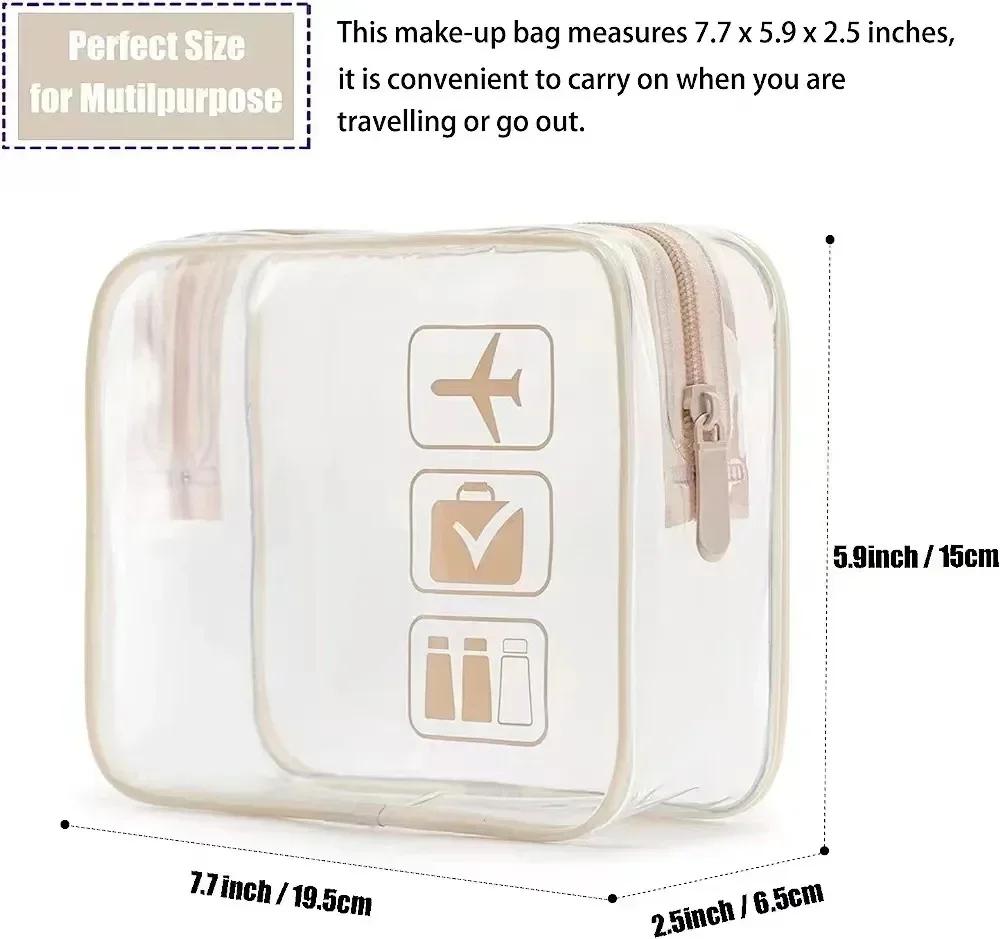 Damen Transparent PVC Reiseverpackung Organizer Tasche Etuis Beutel Reise Zahnbürste Handtuch Gepäck Kosmetik Toilettenartikel Aufbewahrungstasche weiß von Joom DACH
